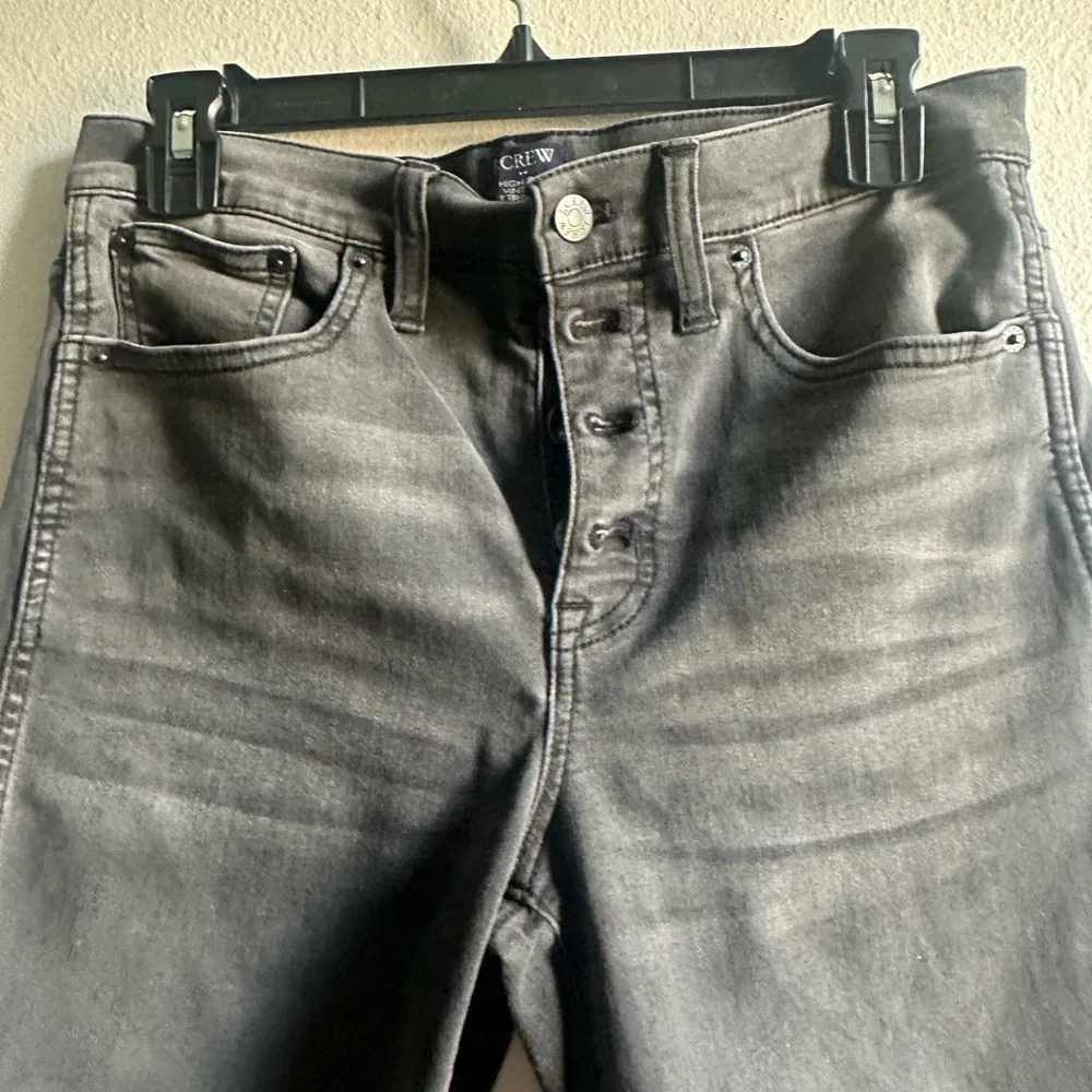 J. Crew High Rise Vintage Straight Charcoal Slim Straight Jeans